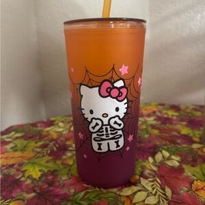 Hello Kitty skeleton Halloween Tumbler